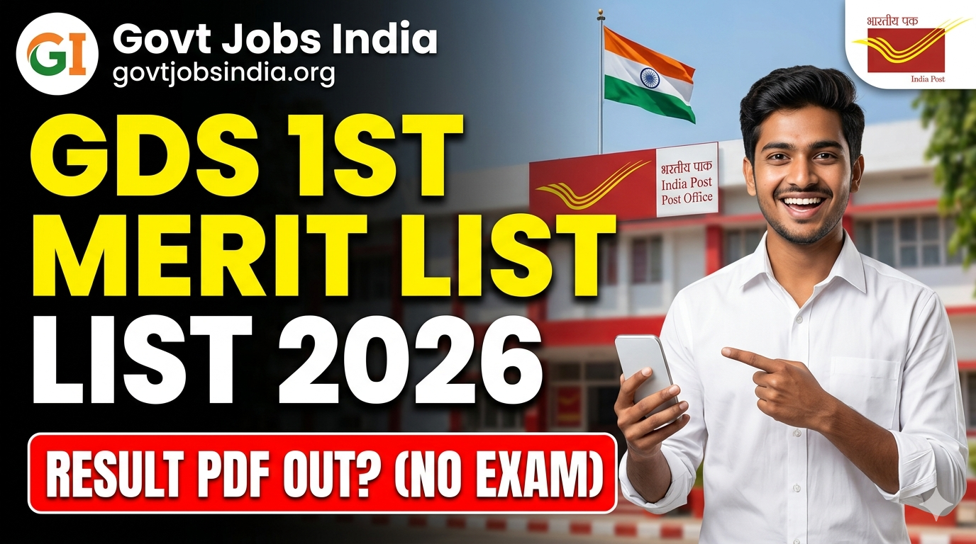 India Post GDS 1st Merit List 2026 PDF Result Notice Updates