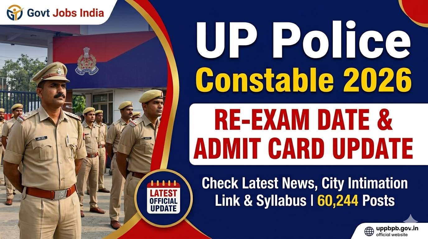 UP Police Constable Re-Exam Date 2026 Latest News Admit Card Link