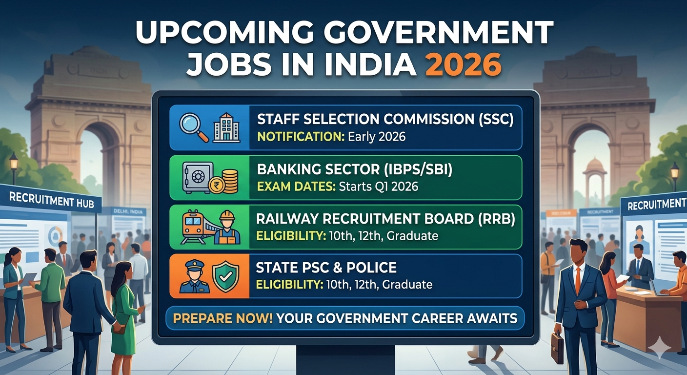 Upcoming Government Jobs in India 2026 Notification and Calendar