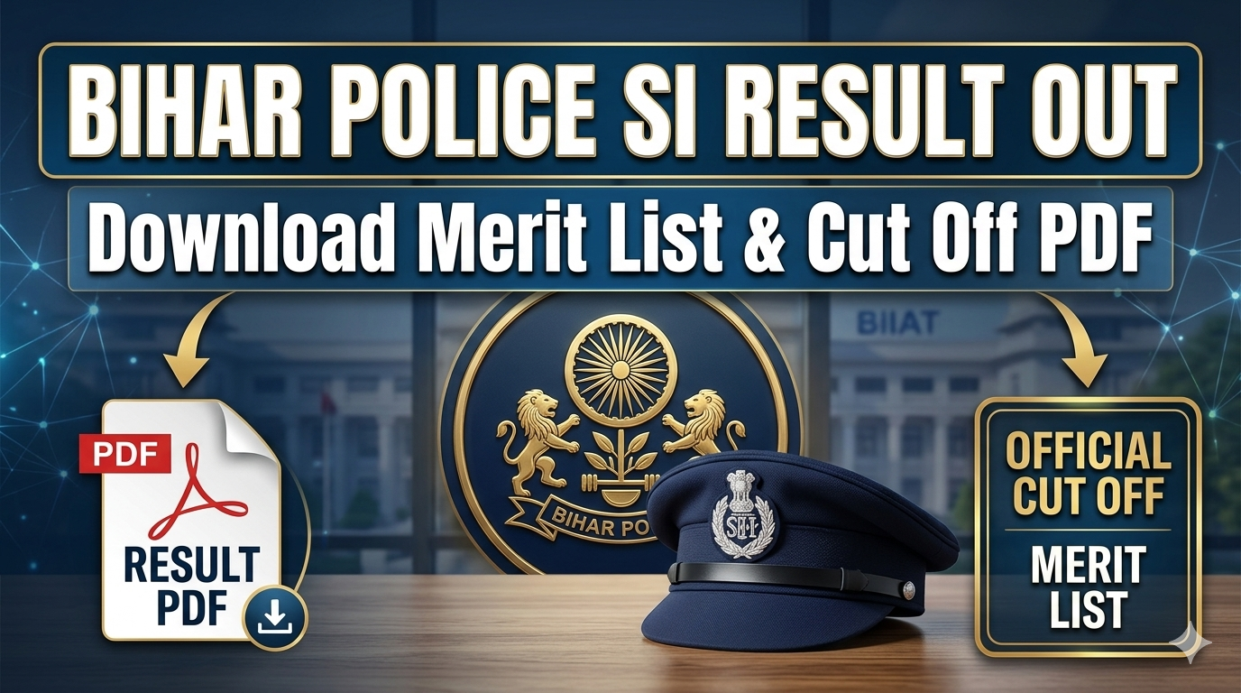 Bihar Police SI Result 2026 Merit List Cut Off PDF Title: Bihar Police SI Result Out