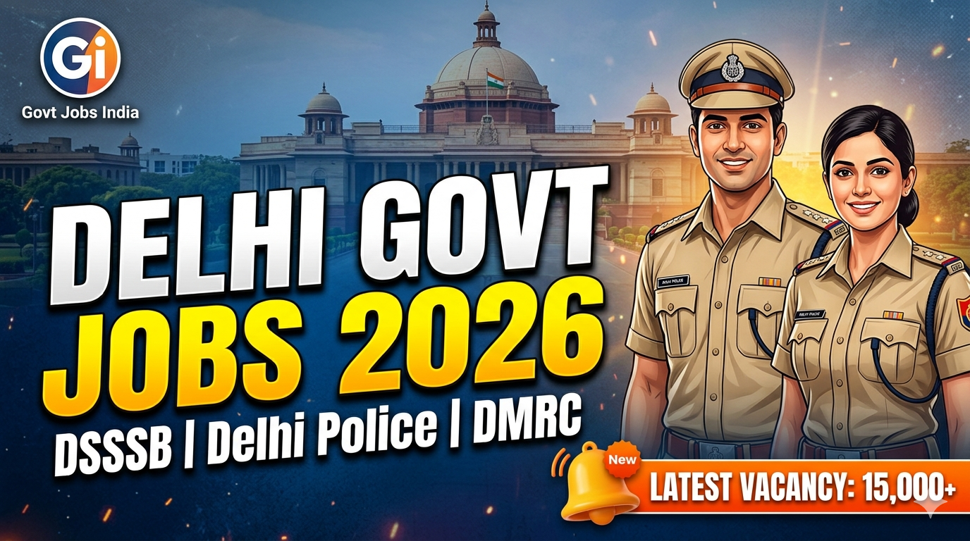 Latest Govt Jobs in Delhi 2026 Notification for DSSSB and Delhi Police
