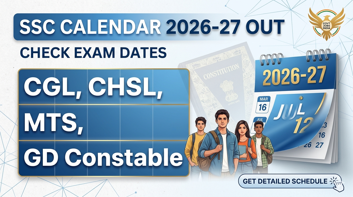 SSC Annual Calendar 2026-27 Exam Dates Notification PDF